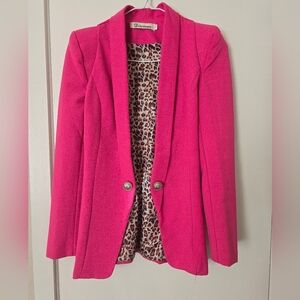 Discovery Fuchsia Blazer with Leopard Lining